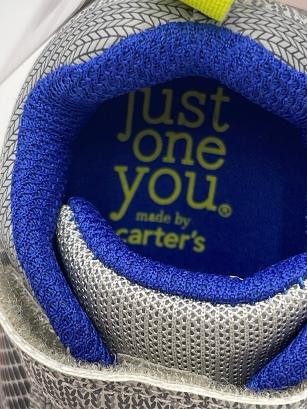 NWT Carter's Grey and Blue Kids Athletic Sneakers size 3 - Picture 6 of 9
